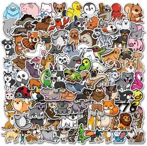 100Pcs Cute Animal Stickers,Vinyl Waterproof Stickers for Laptop,Bumper,Skateboard,Water Bottles,Computer,Phone, Cute Animal Stickers for Kids Teens (Cute Animal 100pcs Stickers)